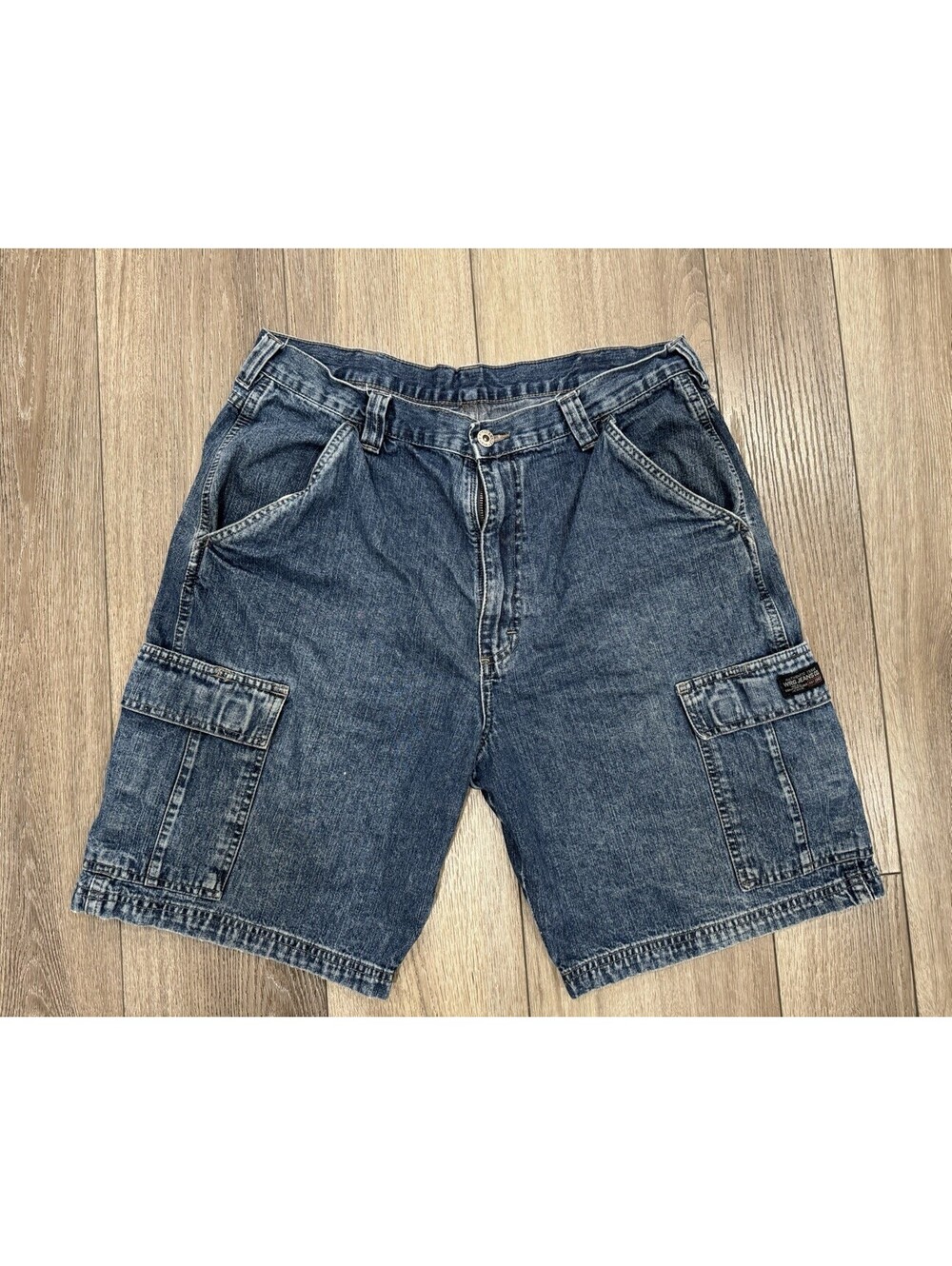 Vintage Wrangler Carpenter Denim Jean Shorts size 34 Men's 90s Made in USA